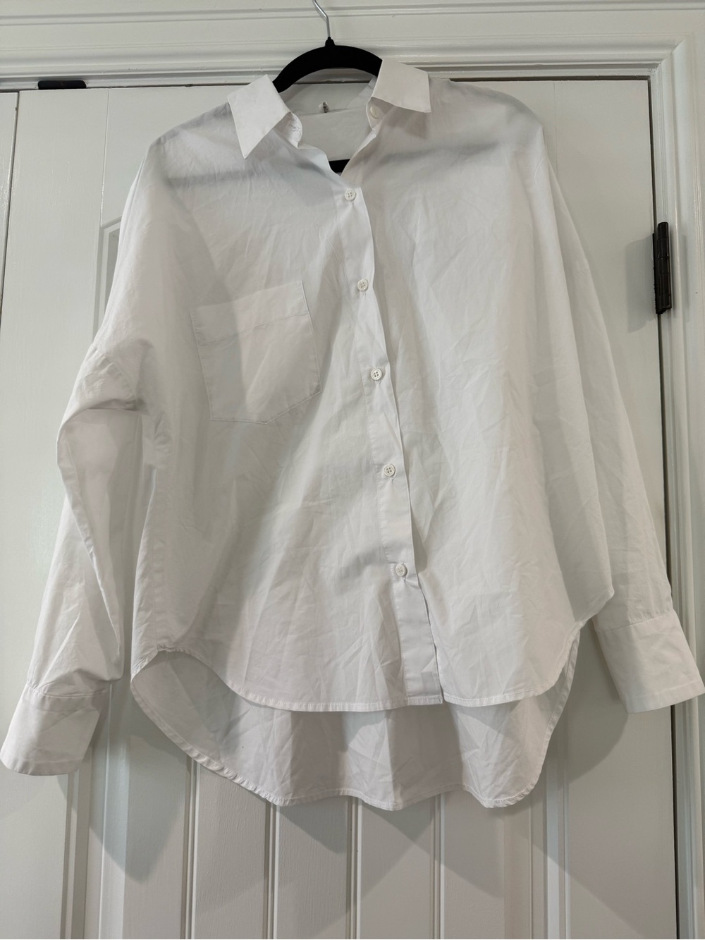 Secular Classic White Button-Up Women's Shirt